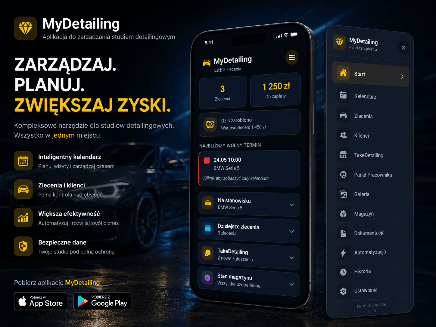 MyDetailing — zarządzanie studiem