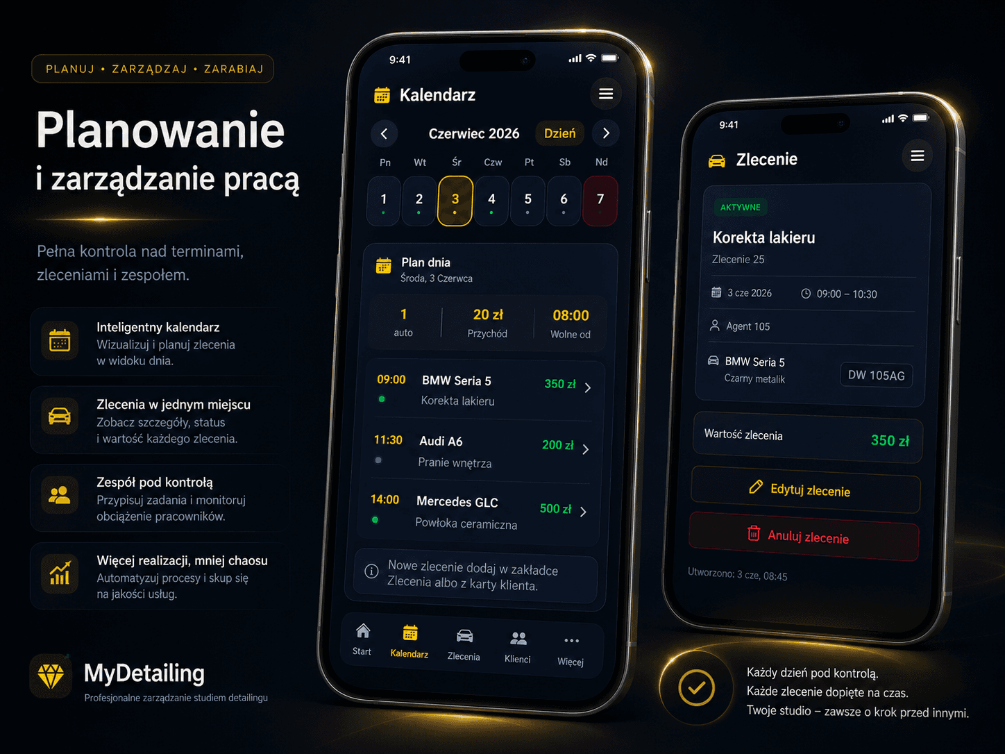 MyDetailing — planowanie i zlecenia